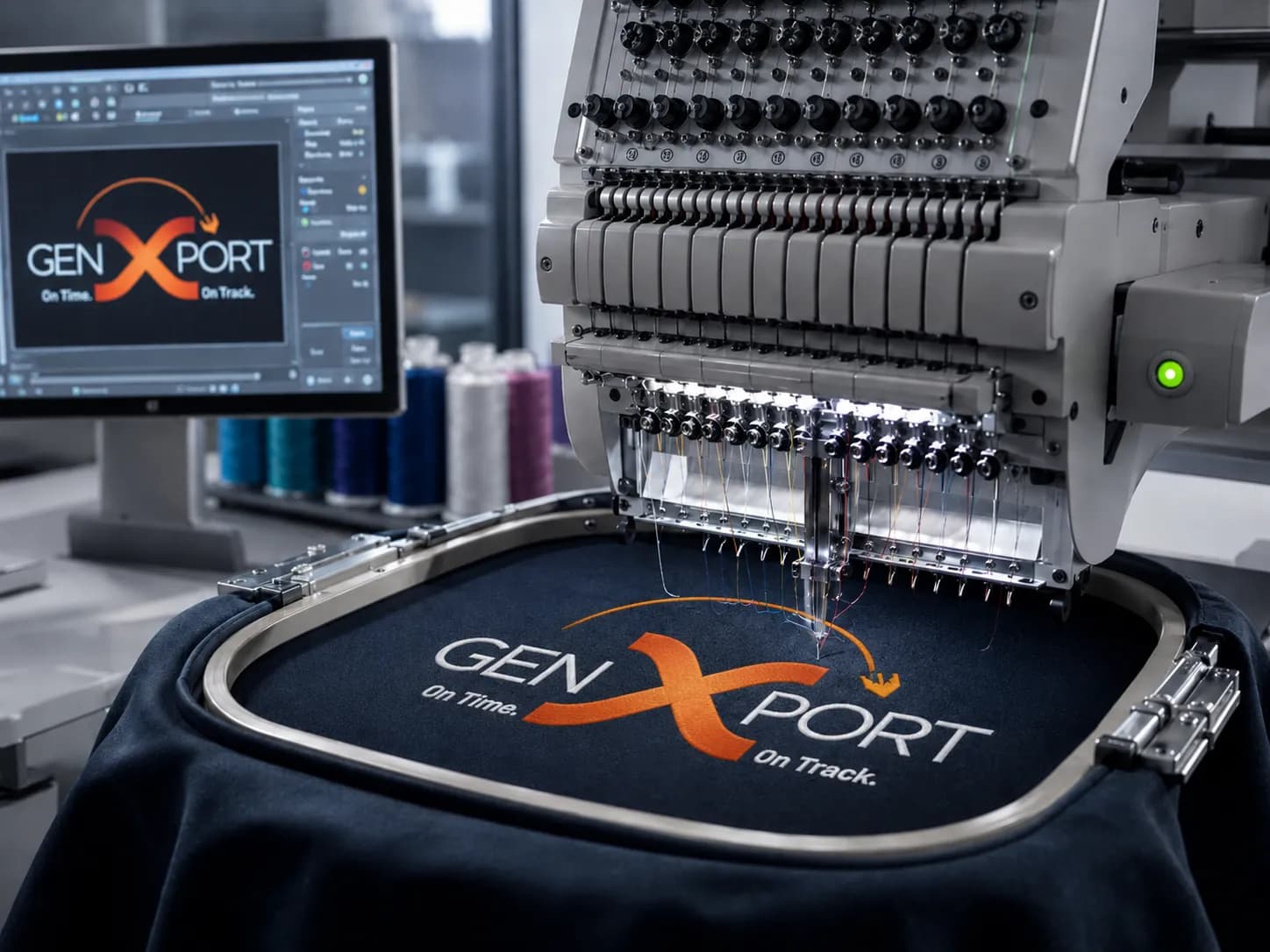 Manual embroidery digitizing partner punching stitch files by hand for clean logo reproduction on garments