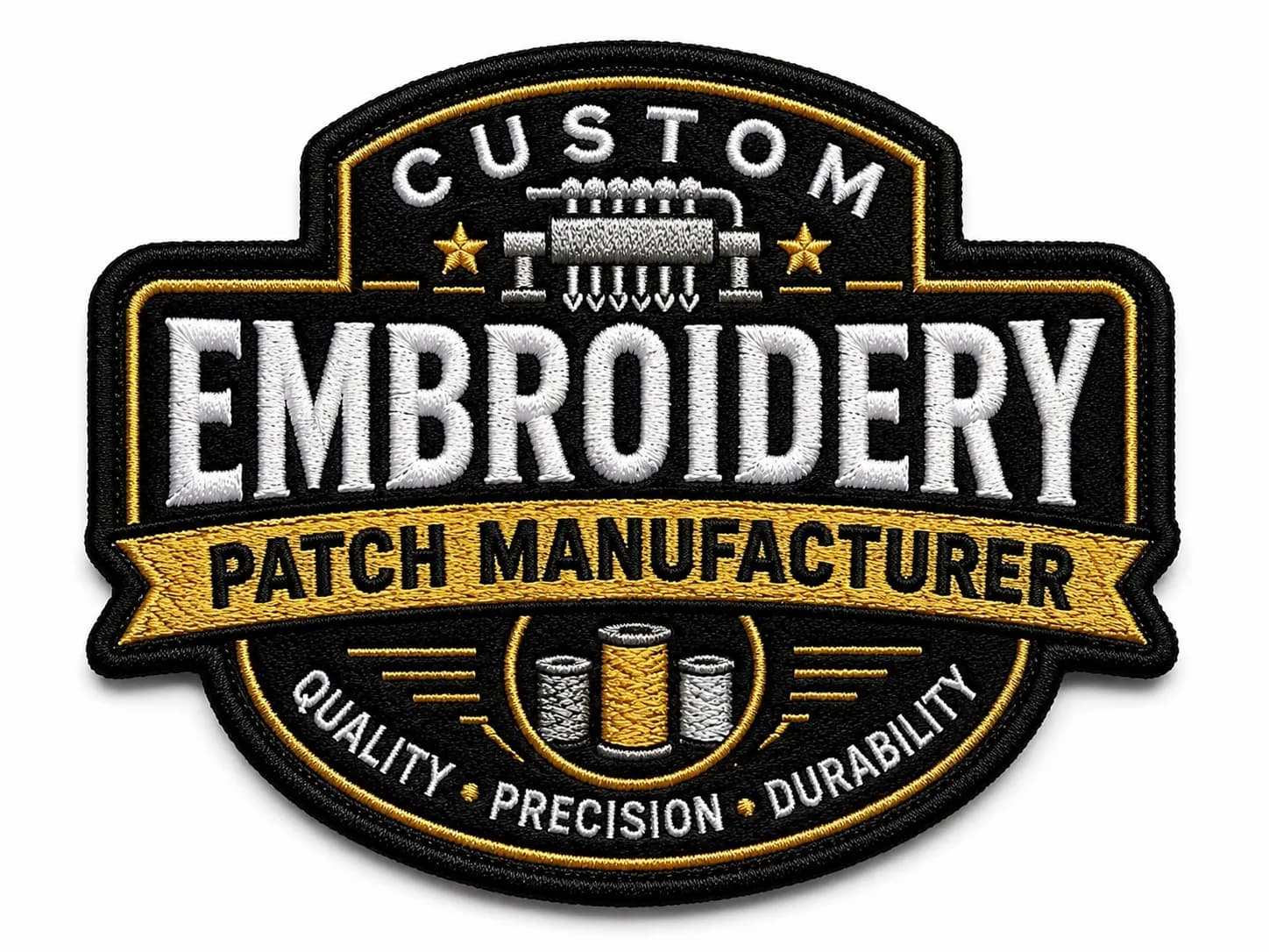 Custom embroidery patches production partner making bulk woven and embroidered patches for brands and teams