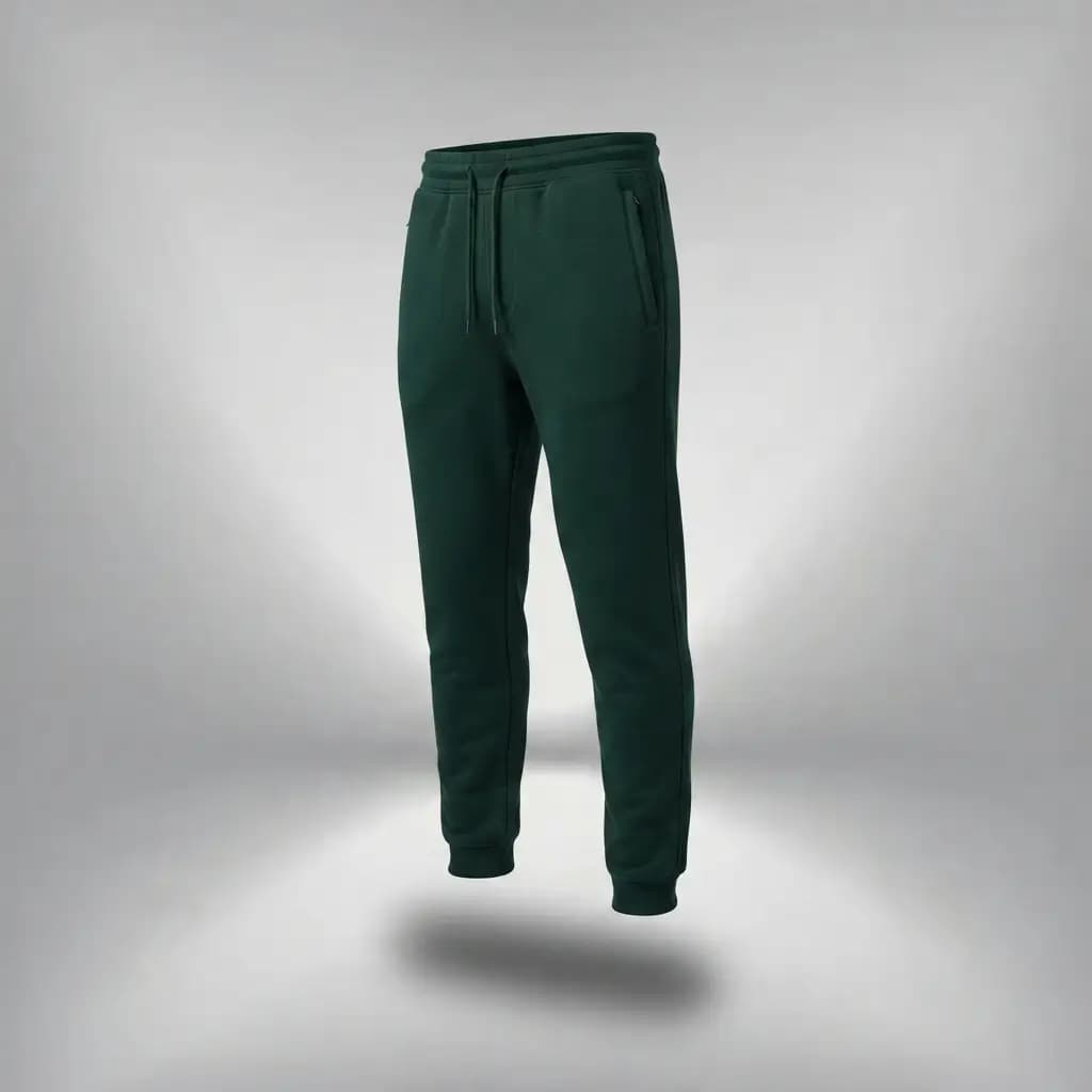 Branded fleece joggers with drawcord waistband