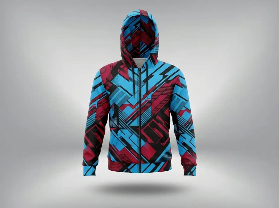 Full-zip sublimation hoodie