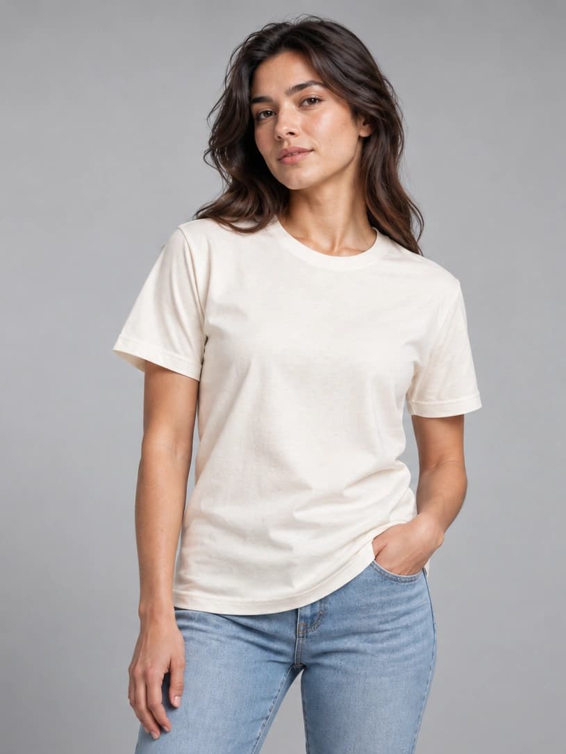 Certified organic cotton blank tee