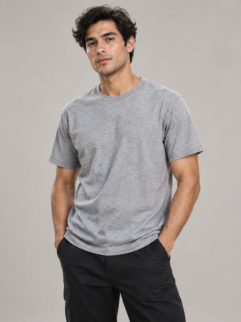 Recycled-content cotton blank tee