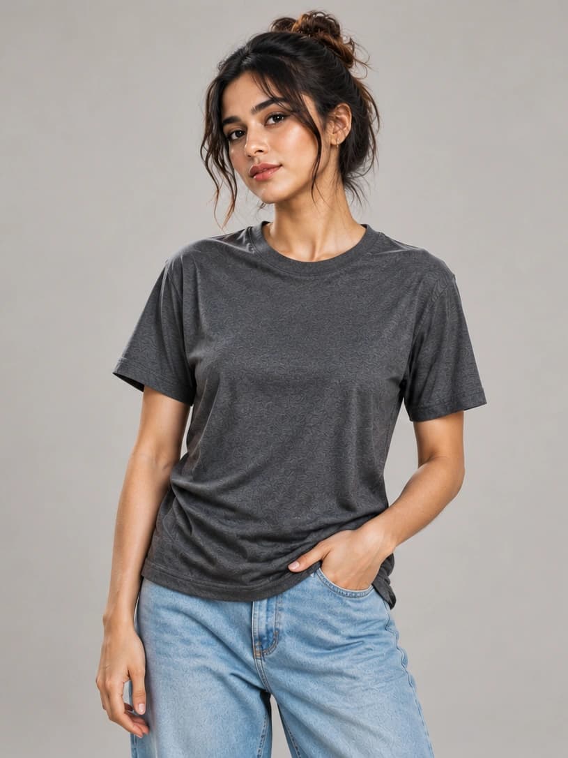 Tri-blend blank tee with a soft drape
