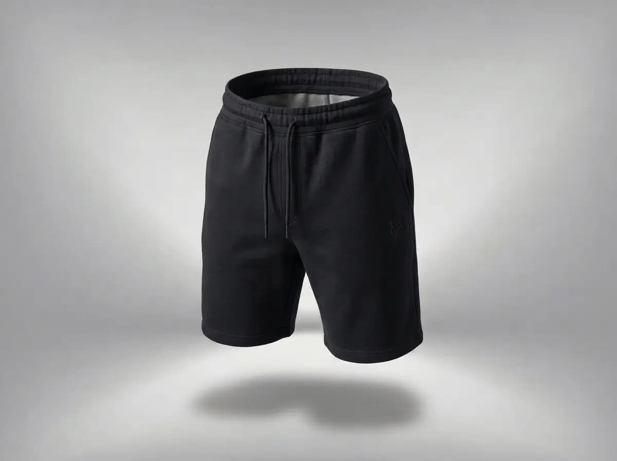 Gym shorts with a drawcord waistband and side pockets