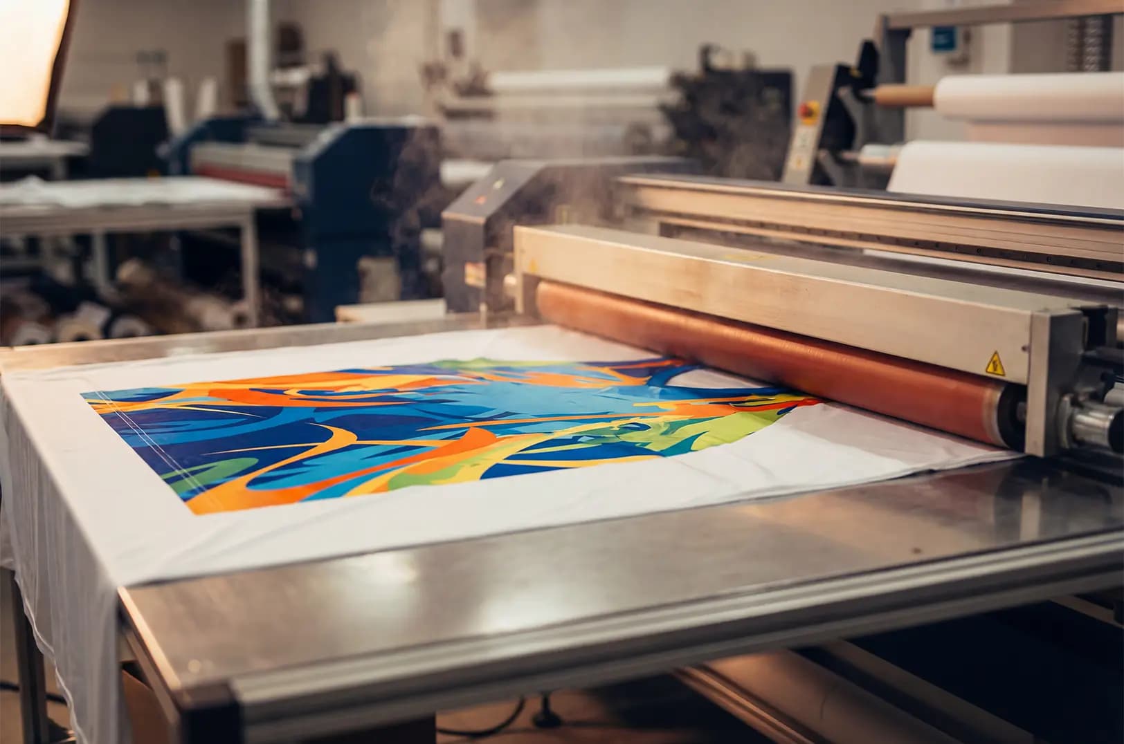 Printed all-over artwork on apparel