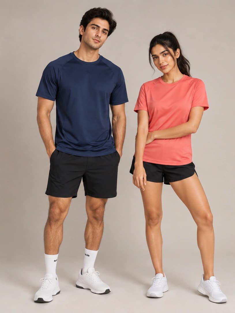Dryfit performance tees for active brand lines