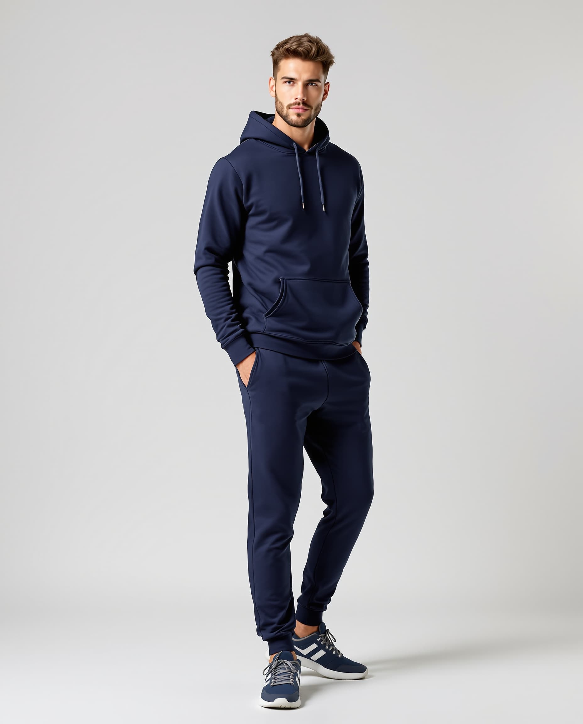 Model wearing hoodie - true fit representation