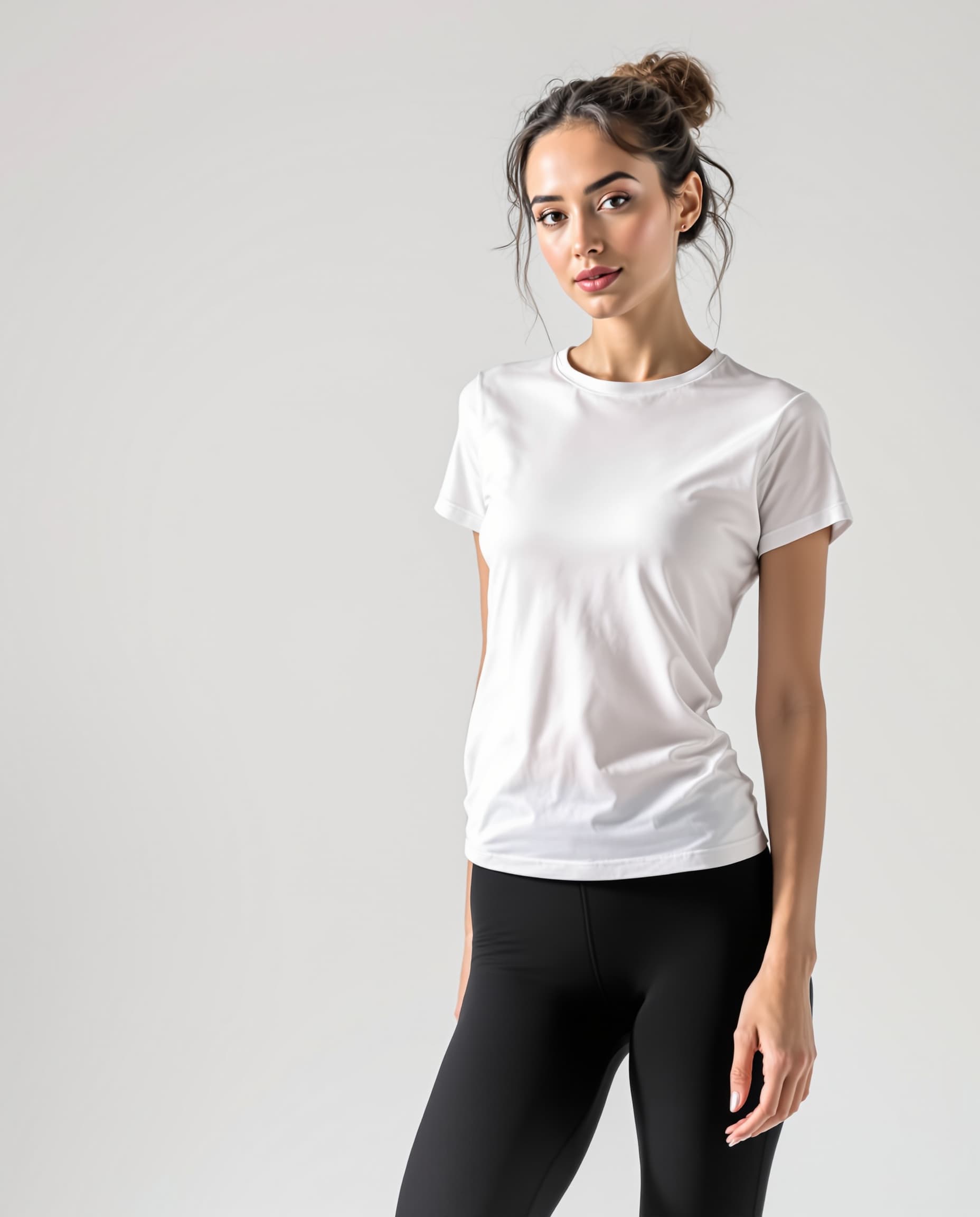 Model wearing sportswear - clean styling