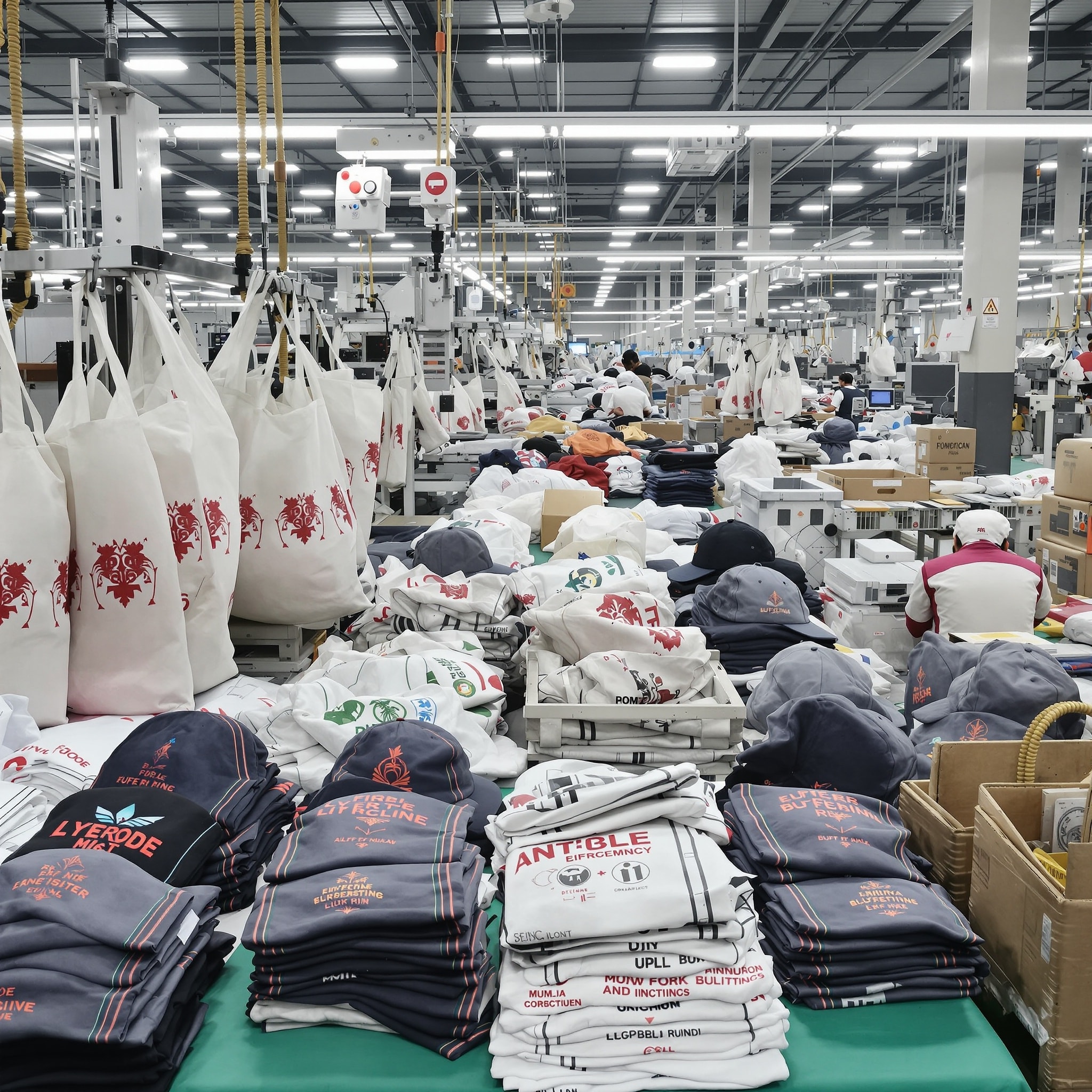 Caps and bags production